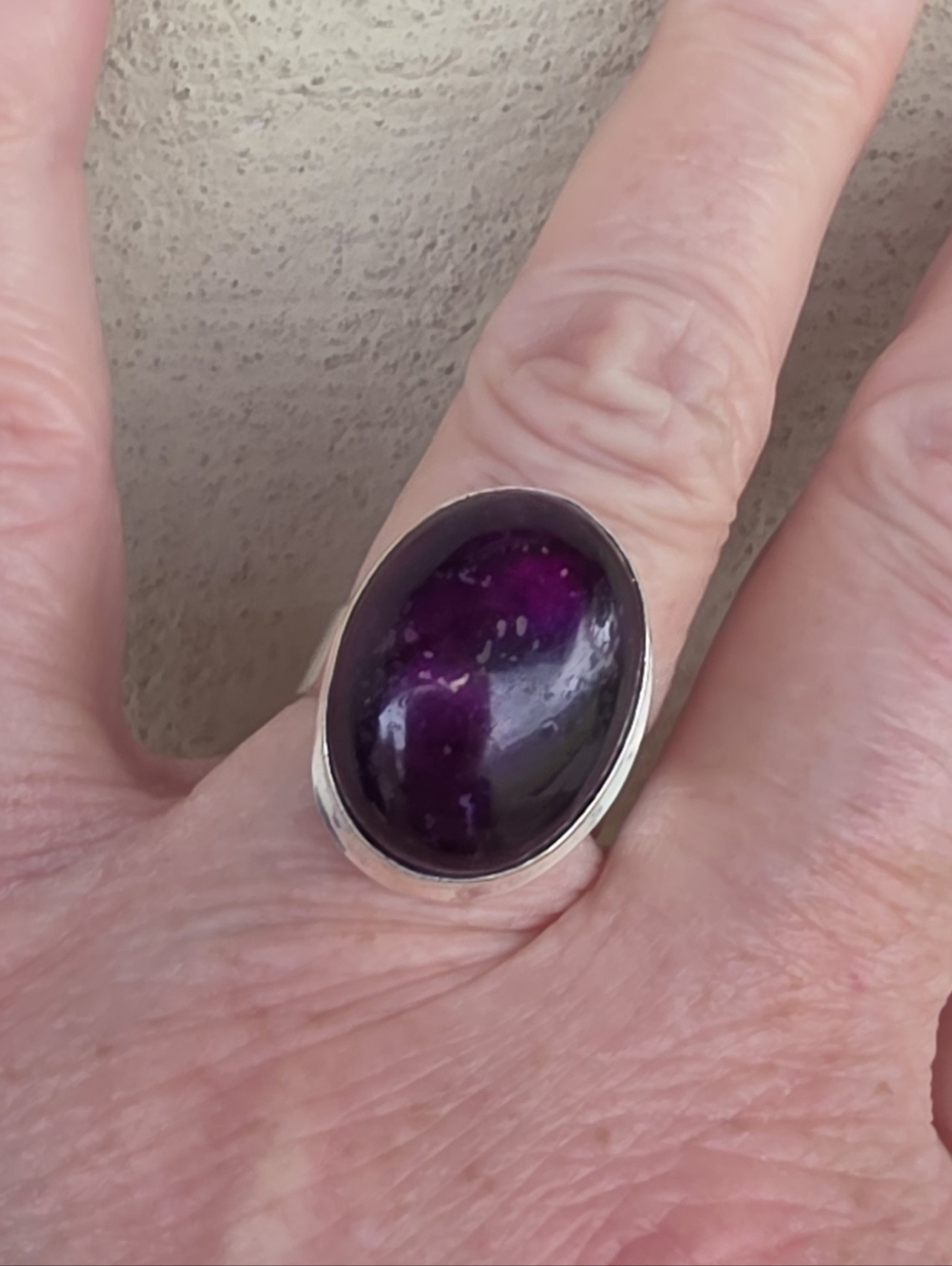 Purple Labradorite Gemstone Ring In 925 Sterling Silver (7) - Picture 11 of 14